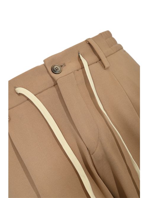 Pantalone in misto rayon con coulisse Camel DANIELE ALESSANDRINI | DA1FW26P018470